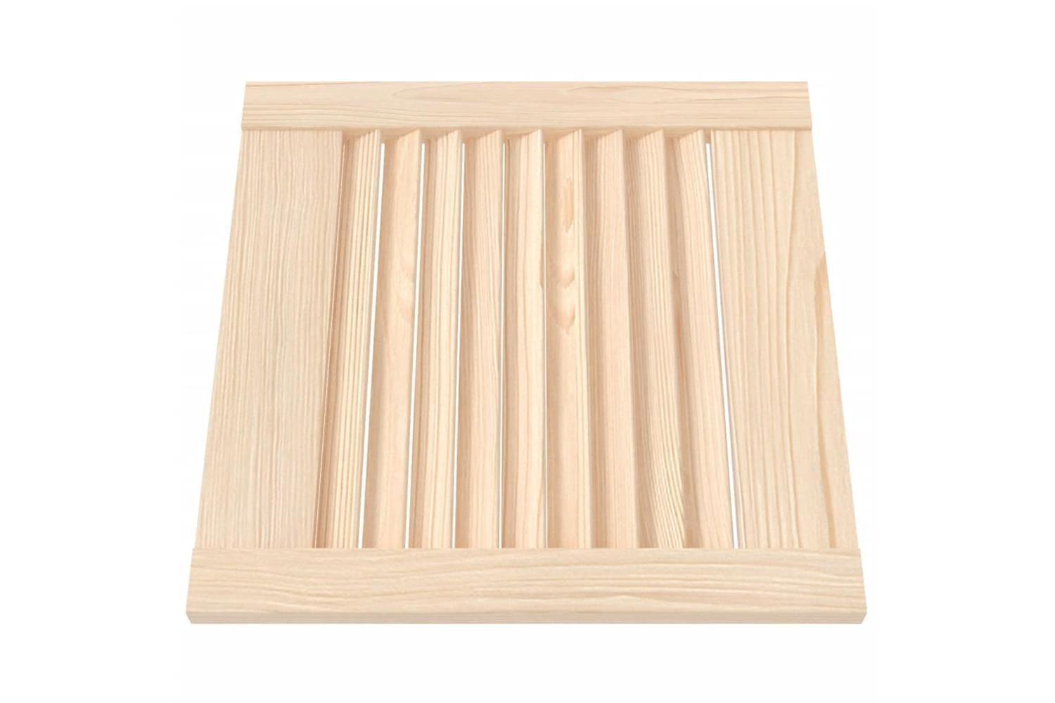 vidaXL 151106 Louvred Door Solid Pine Wood 39.5x39.4cm-3