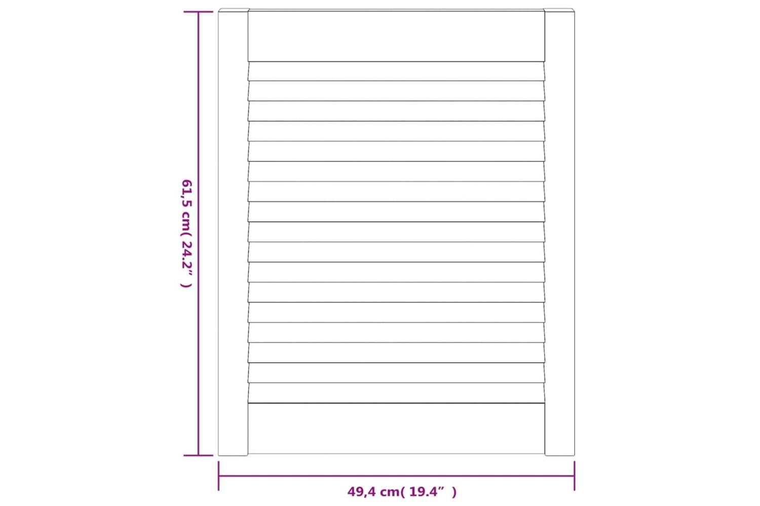 Vidaxl 151118 Louvred Door Solid Pine Wood 61.5x49.4cm-6
