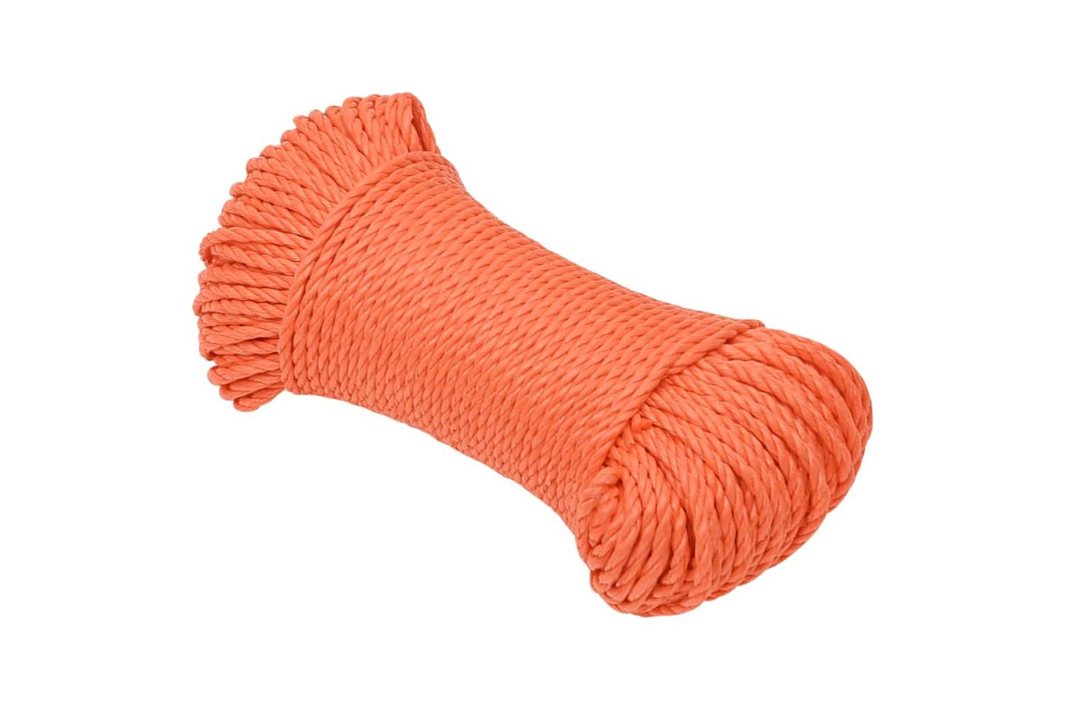 vidaXL 152928 Work Rope Orange 8mm 25 M Polypropylene-2