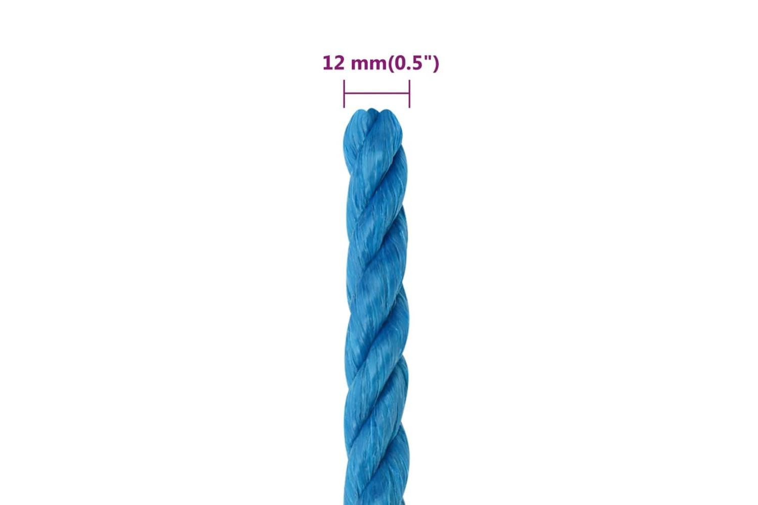 vidaXL 152977 Work Rope Blue 12mm 25 M Polypropylene-6