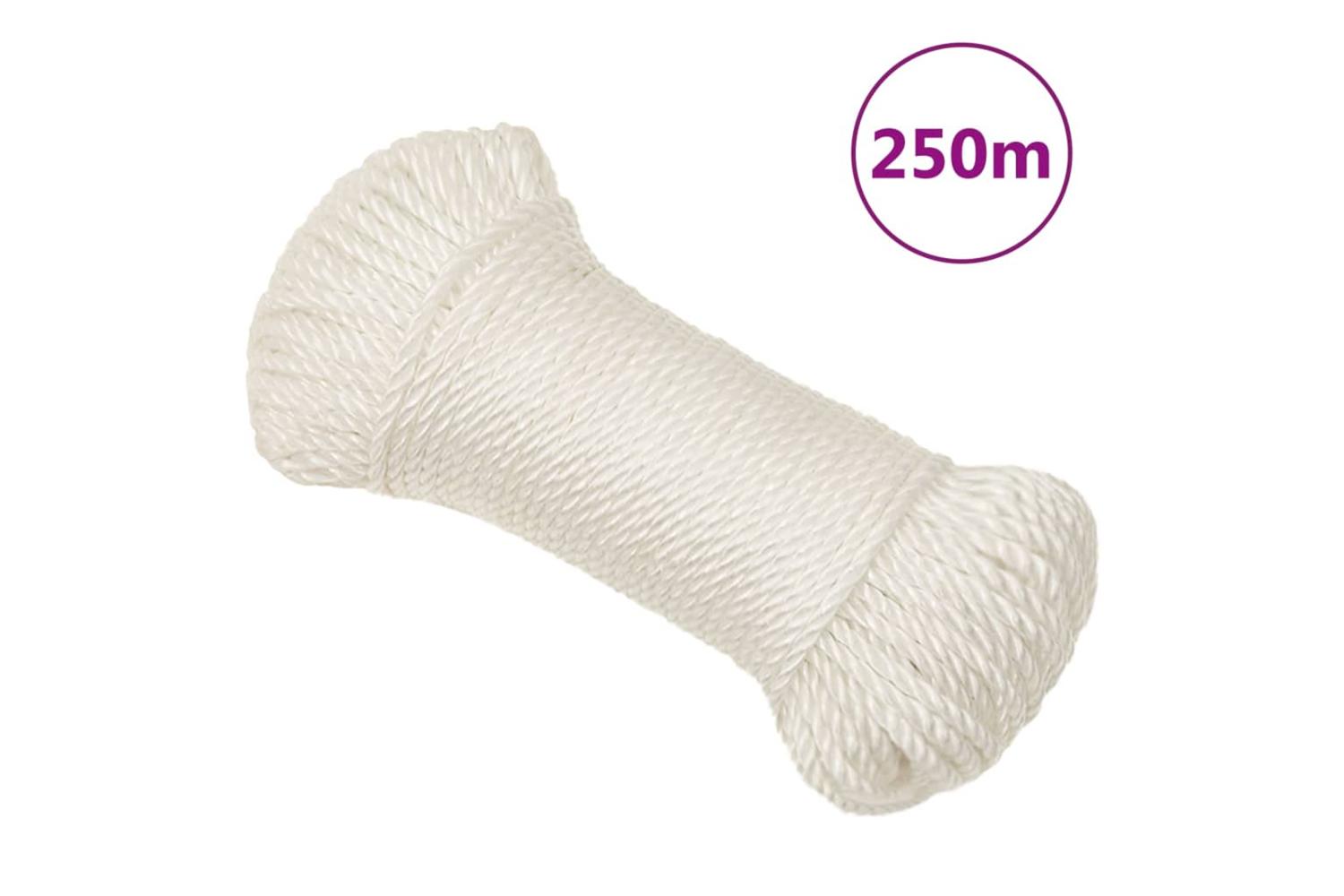 vidaXL 153043 Work Rope White 6mm 250 M Polypropylene