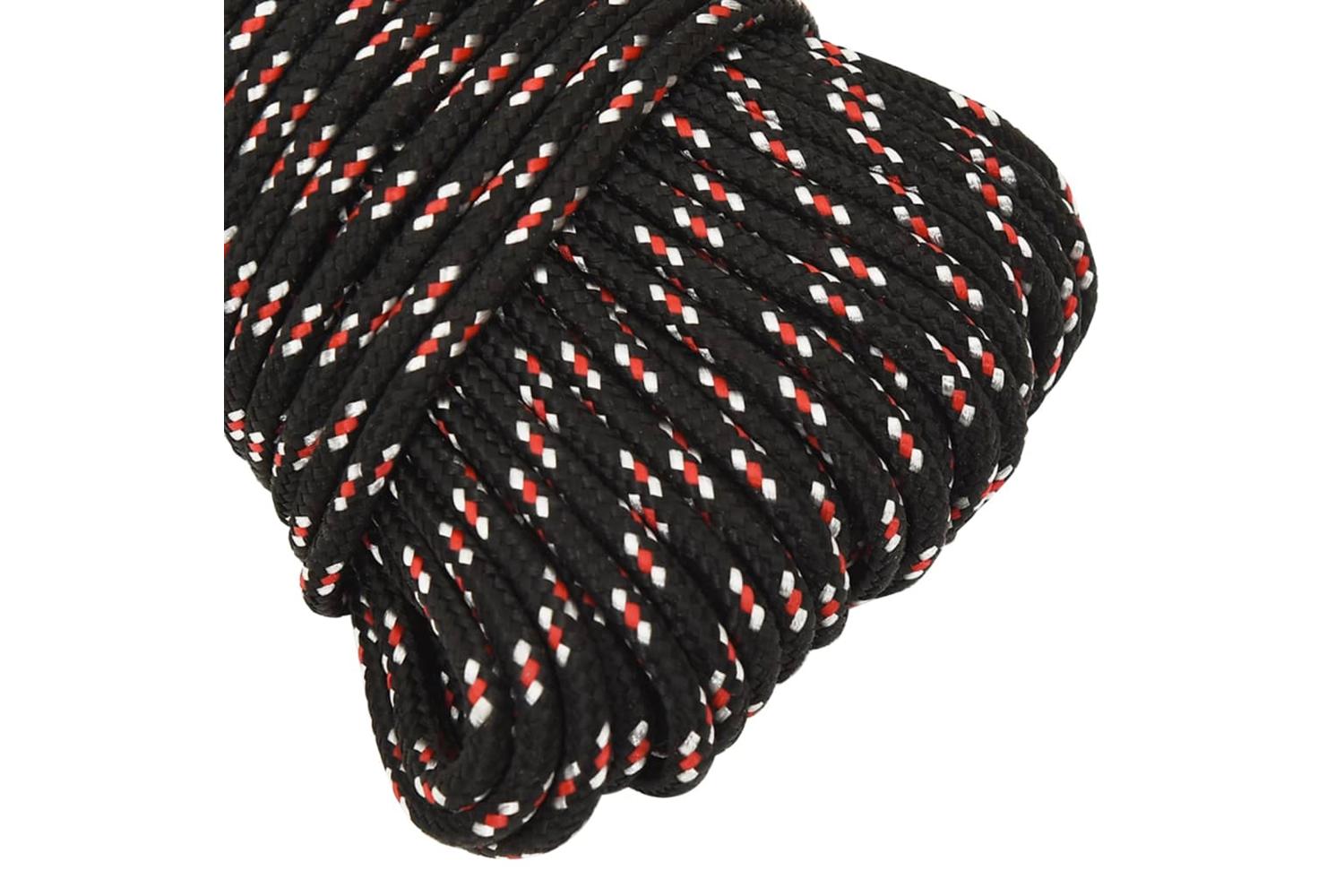 vidaXL 152328 Boat Rope Black 4mm 50 M Polypropylene-4