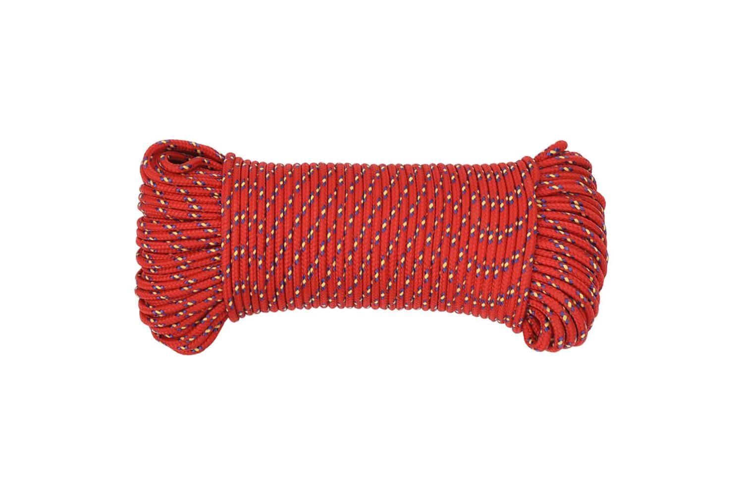 vidaXL 152375 Boat Rope Red 3mm 25 M Polypropylene-3