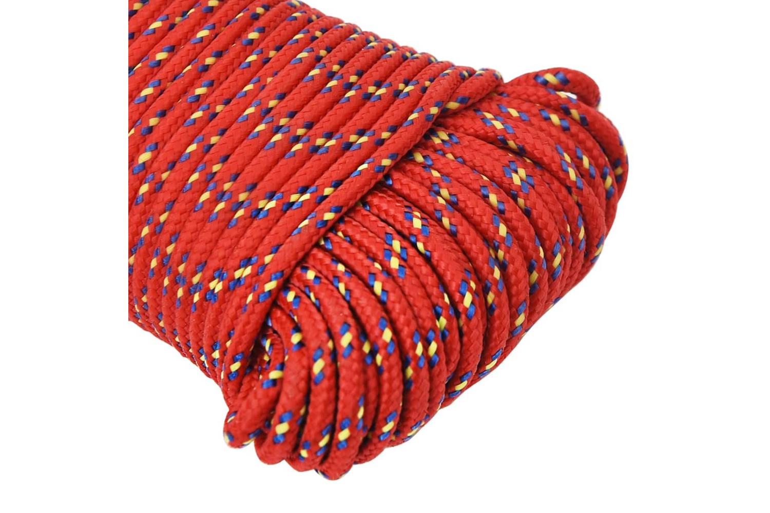 vidaXL 152375 Boat Rope Red 3mm 25 M Polypropylene-4