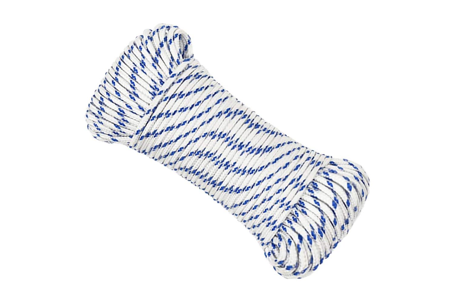 vidaXL 152274 Boat Rope White 4mm 25 M Polypropylene-2