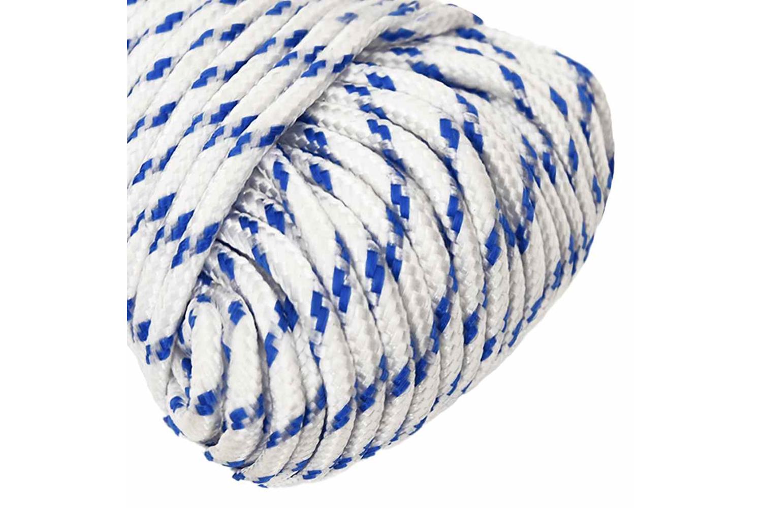 vidaXL 152274 Boat Rope White 4mm 25 M Polypropylene-4