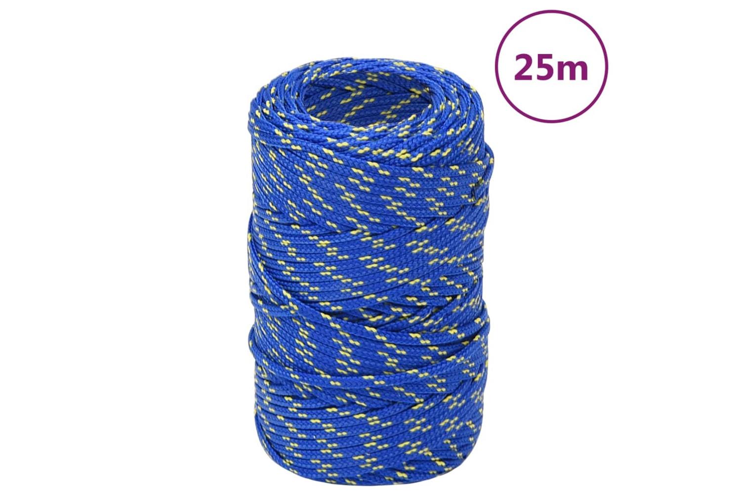 vidaXL 152423 Boat Rope Blue 2mm 25 M Polypropylene