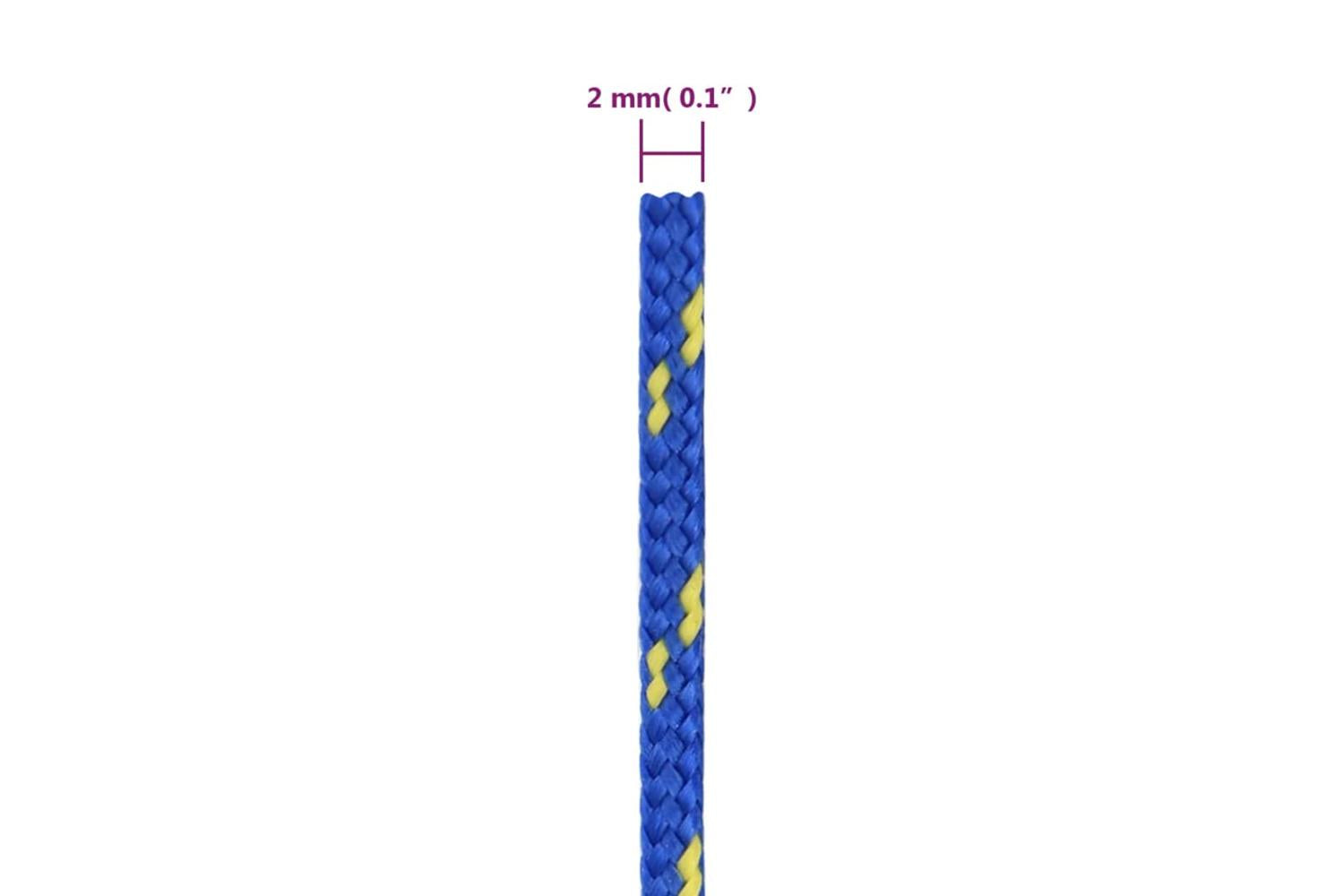 vidaXL 152423 Boat Rope Blue 2mm 25 M Polypropylene-6