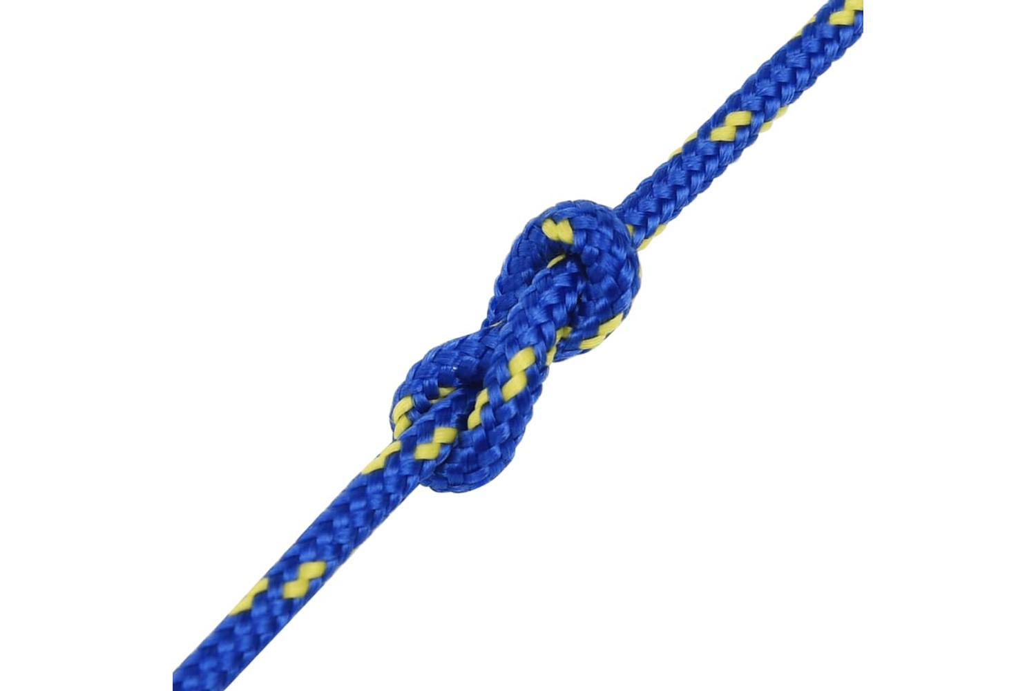 vidaXL 152438 Boat Rope Blue 5mm 25 M Polypropylene-5