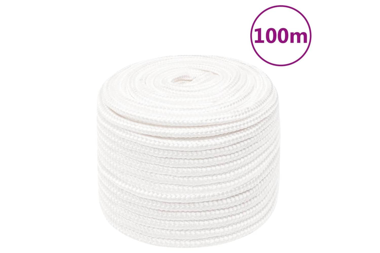 vidaXL 152570 Boat Rope Full White 14mm 100 M Polypropylene