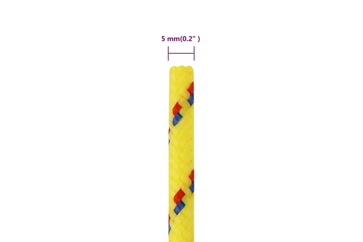 vidaXL 152600 Boat Rope Yellow 5mm 250 M Polypropylene-6