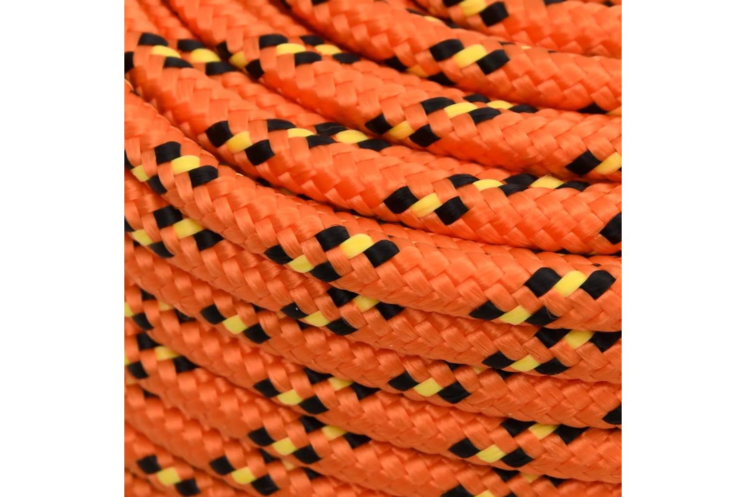 vidaXL 152656 Boat Rope Orange 6mm 50 M Polypropylene-4