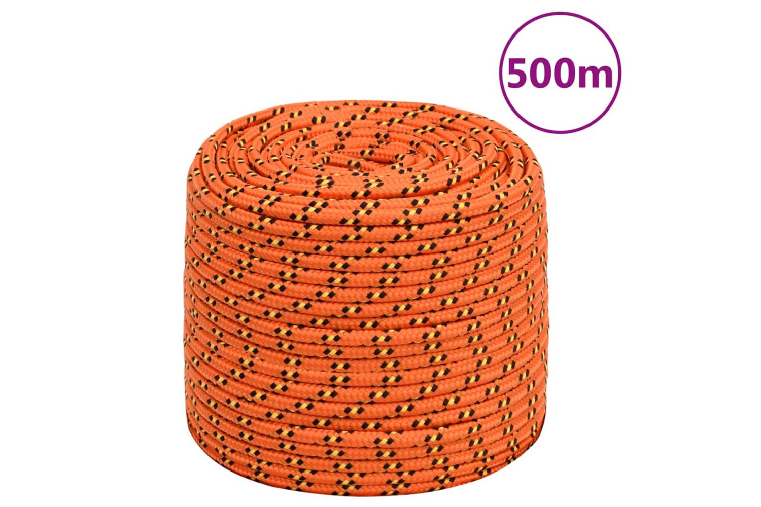 vidaXL 152669 Boat Rope Orange 10mm 500 M Polypropylene