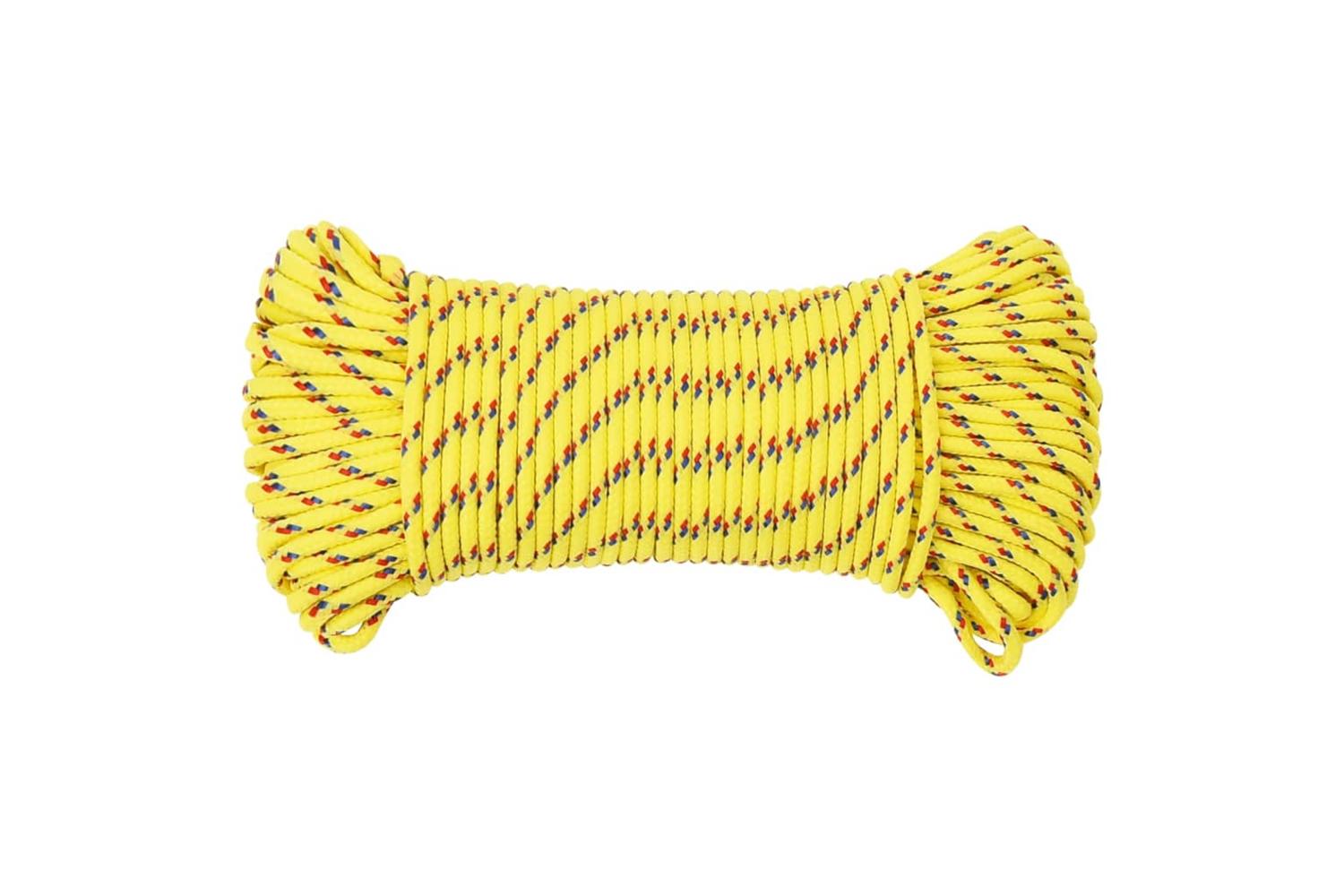 vidaXL 152591 Boat Rope Yellow 3mm 500 M Polypropylene-3