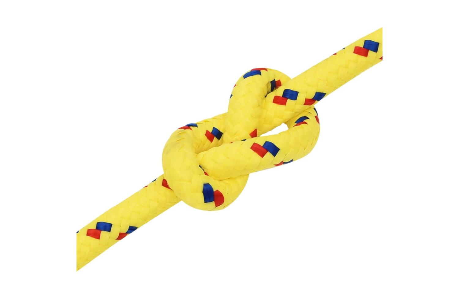 vidaXL 152620 Boat Rope Yellow 12mm 250 M Polypropylene-5