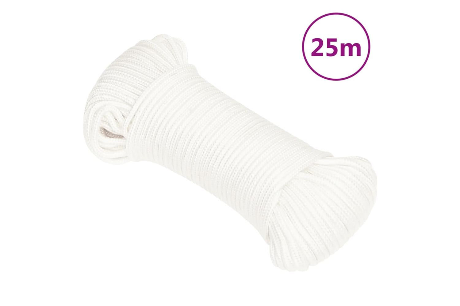 vidaXL 152539 Boat Rope Full White 4mm 25 M Polypropylene