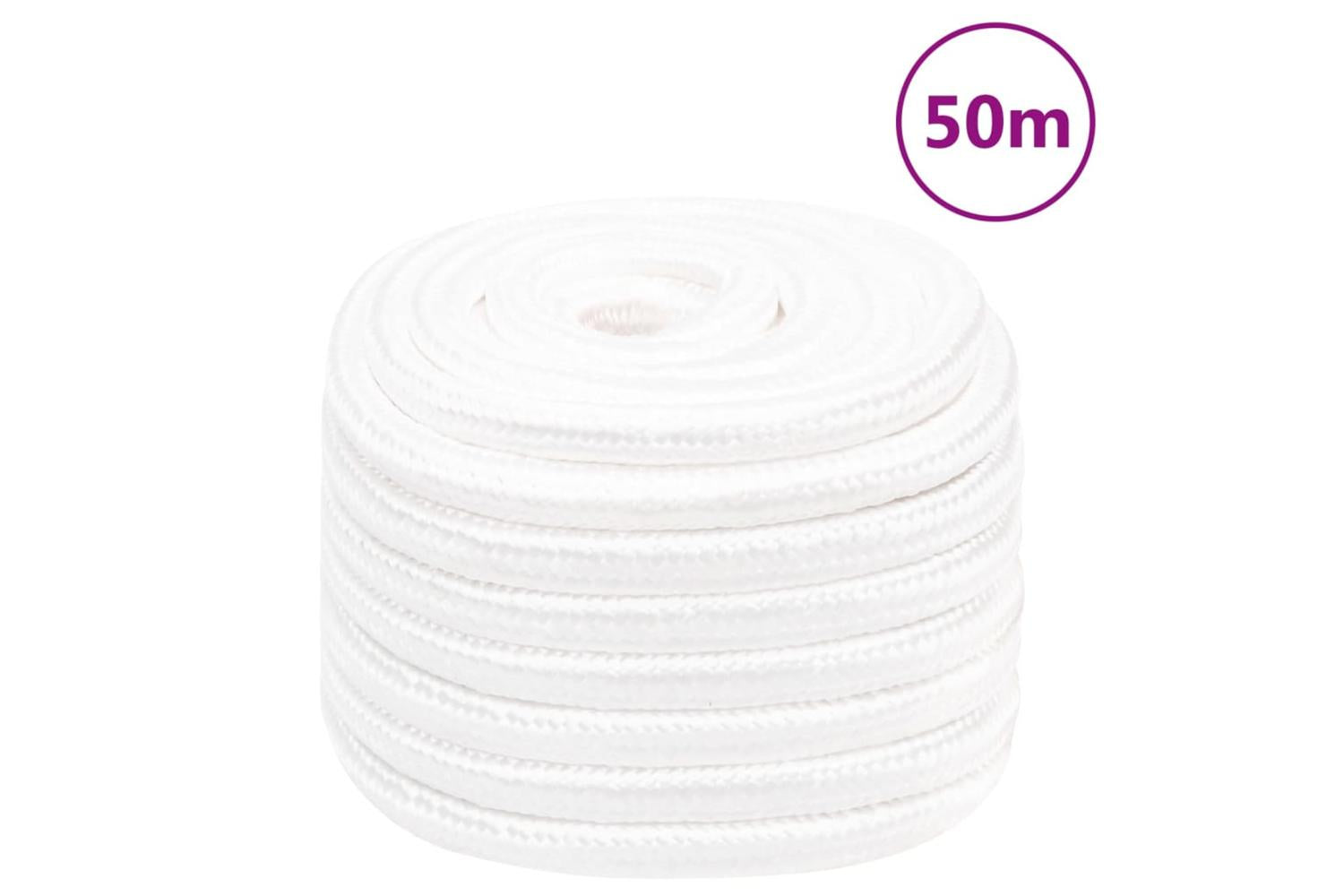 vidaXL 152580 Boat Rope Full White 20mm 50 M Polypropylene