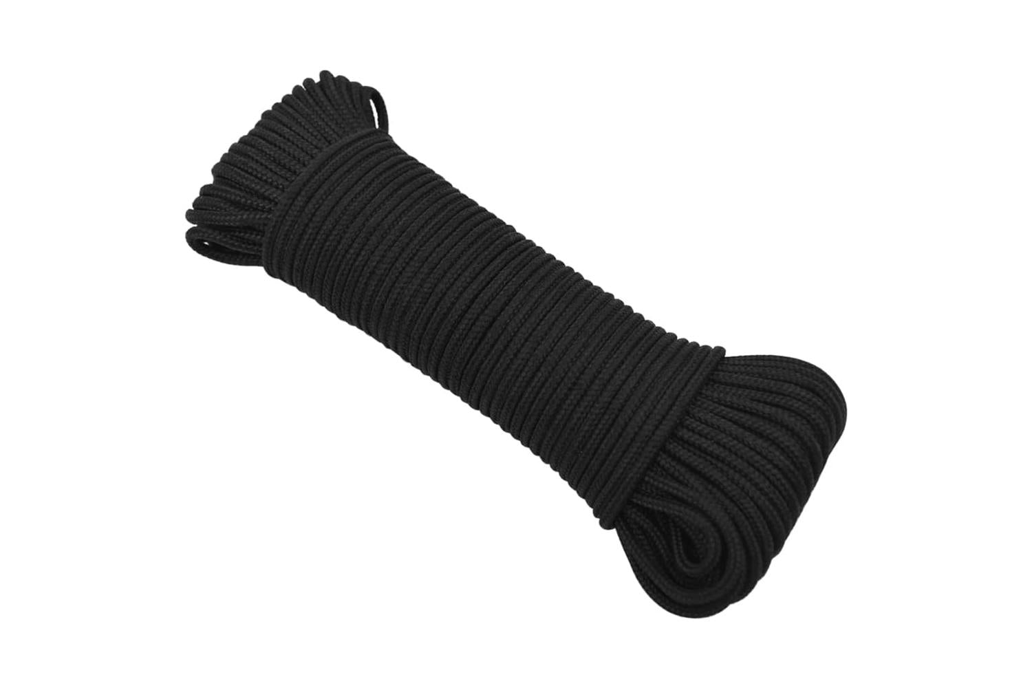 vidaXL 152485 Boat Rope Full Black 3mm 500 M Polypropylene-2