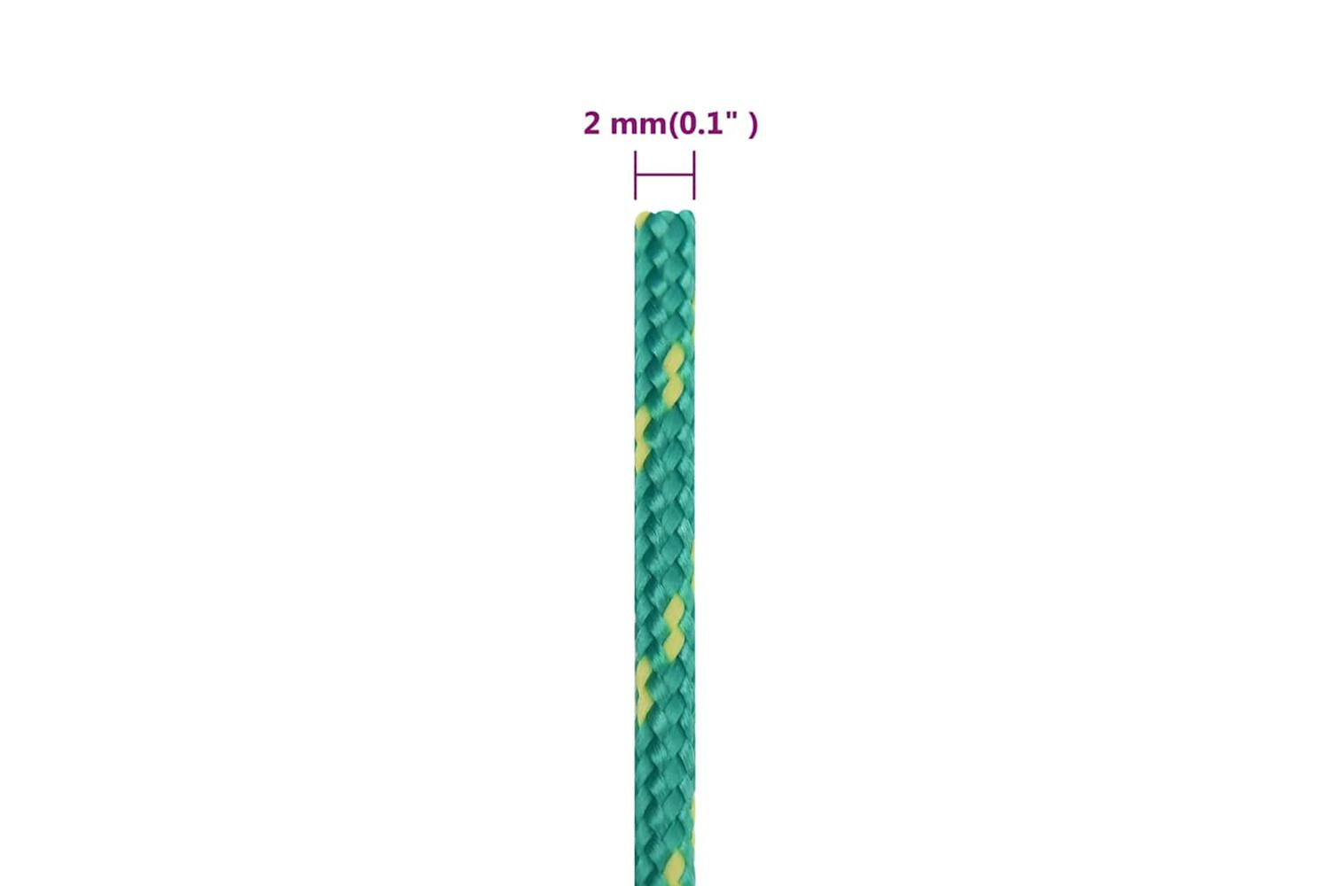 vidaXL 152688 Boat Rope Green 2mm 25 M Polypropylene-6