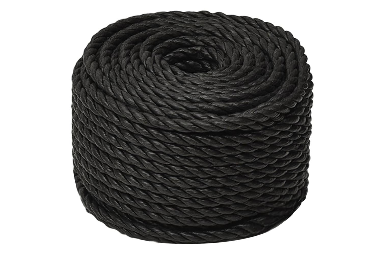 vidaXL 153019 Work Rope Black 12mm 250 M Polypropylene-2