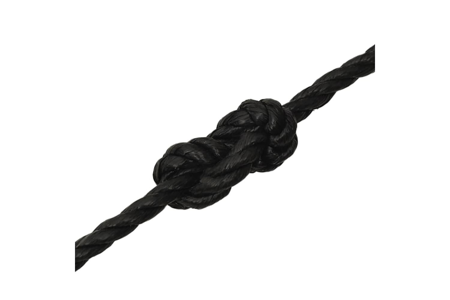 vidaXL 153019 Work Rope Black 12mm 250 M Polypropylene-5