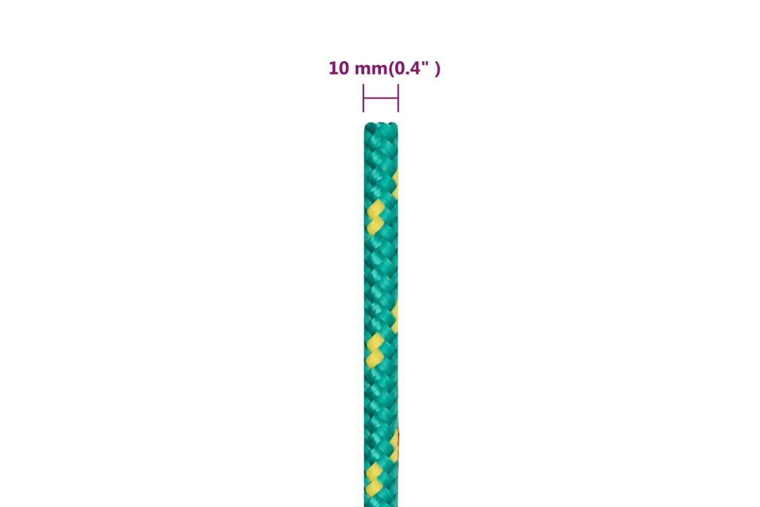 vidaXL 152722 Boat Rope Green 10mm 500 M Polypropylene-6