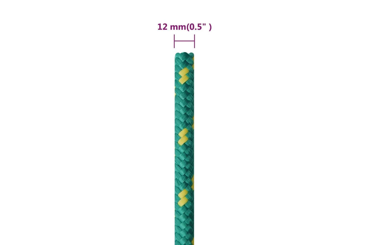 vidaXL 152726 Boat Rope Green 12mm 250 M Polypropylene-6