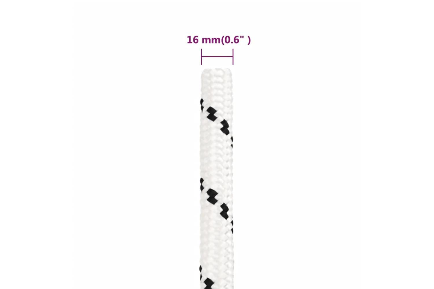 vidaXL 152785 Work Rope White 16mm 100 M Polyester-6