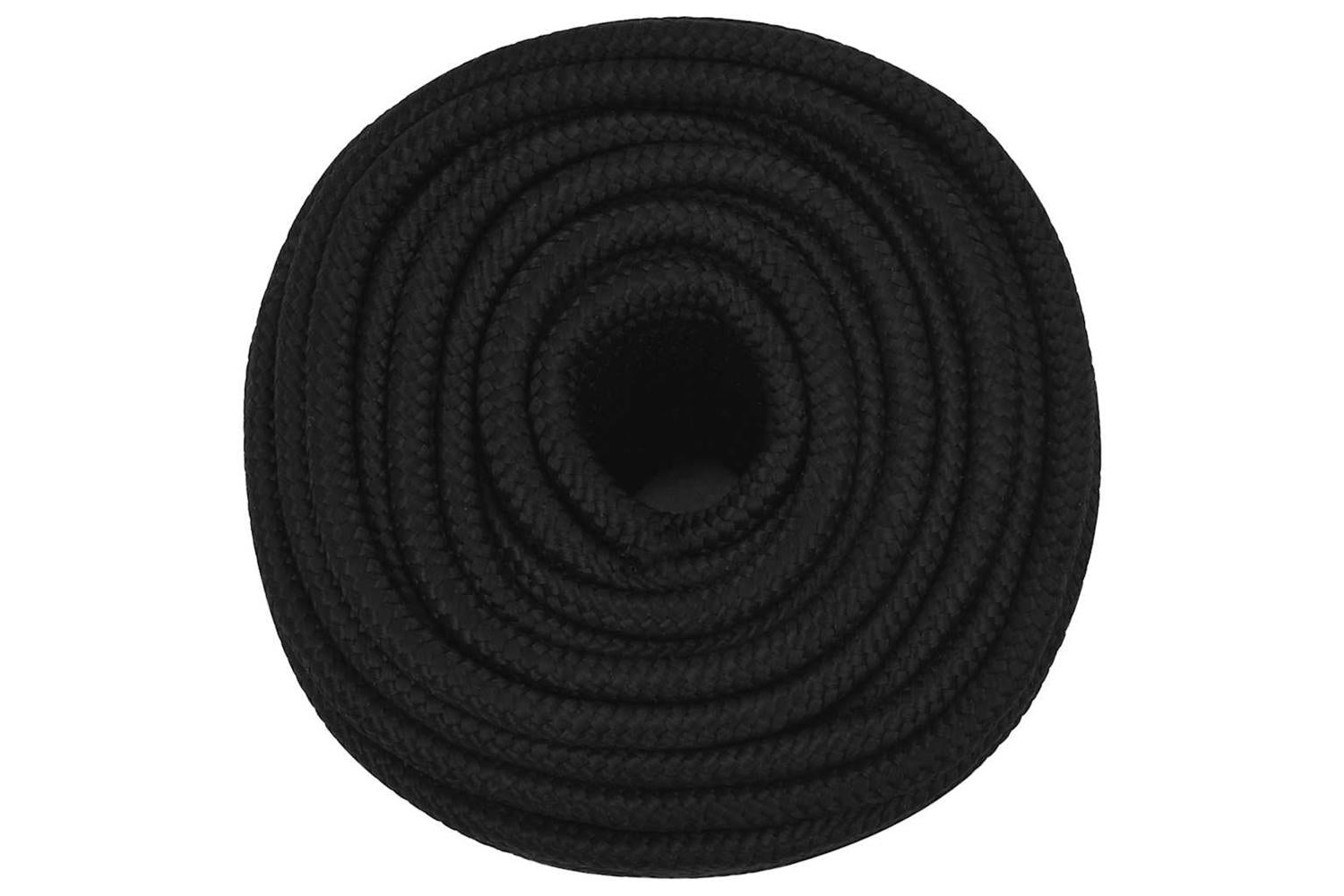 vidaXL 152829 Work Rope Black 12mm 250 M Polyester-3