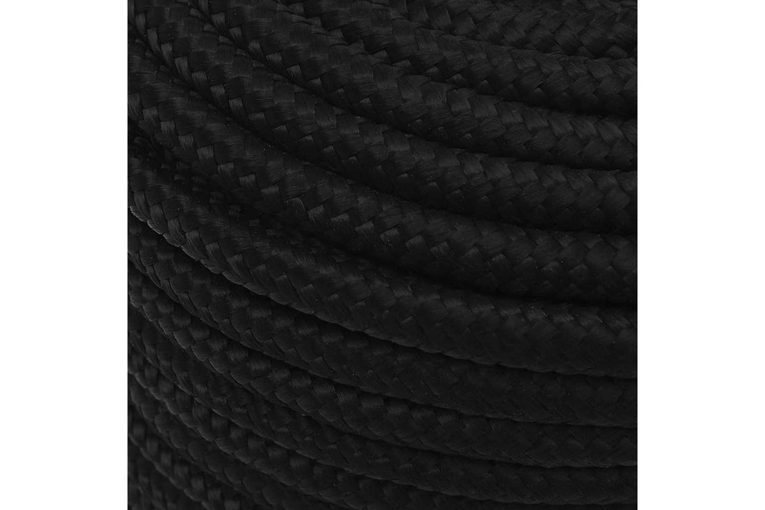 vidaXL 152829 Work Rope Black 12mm 250 M Polyester-4