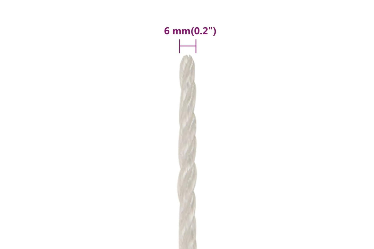 vidaXL 153040 Work Rope White 6mm 25 M Polypropylene-6