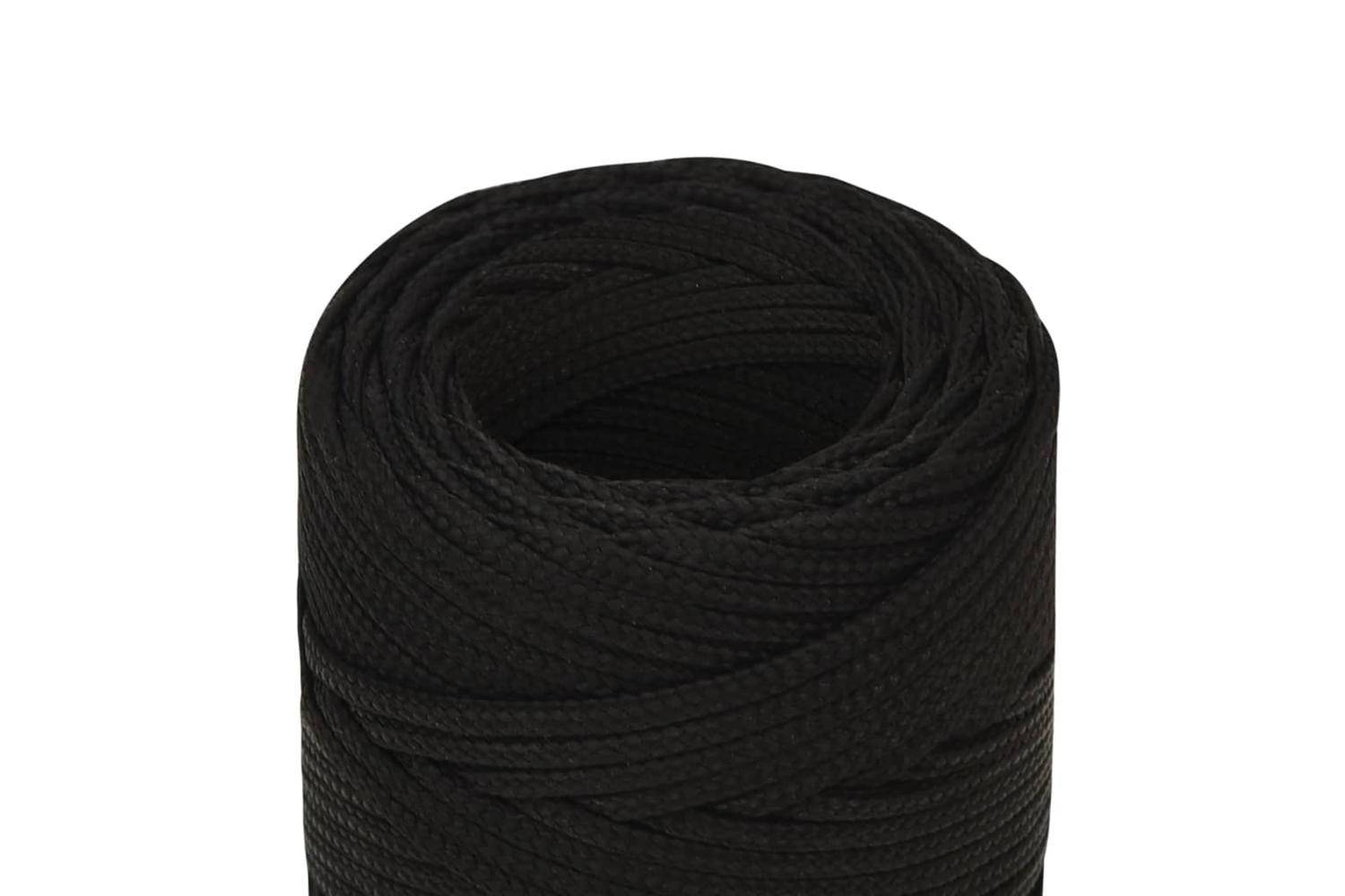 vidaXL 152795 Work Rope Black 2mm 250 M Polyester-4
