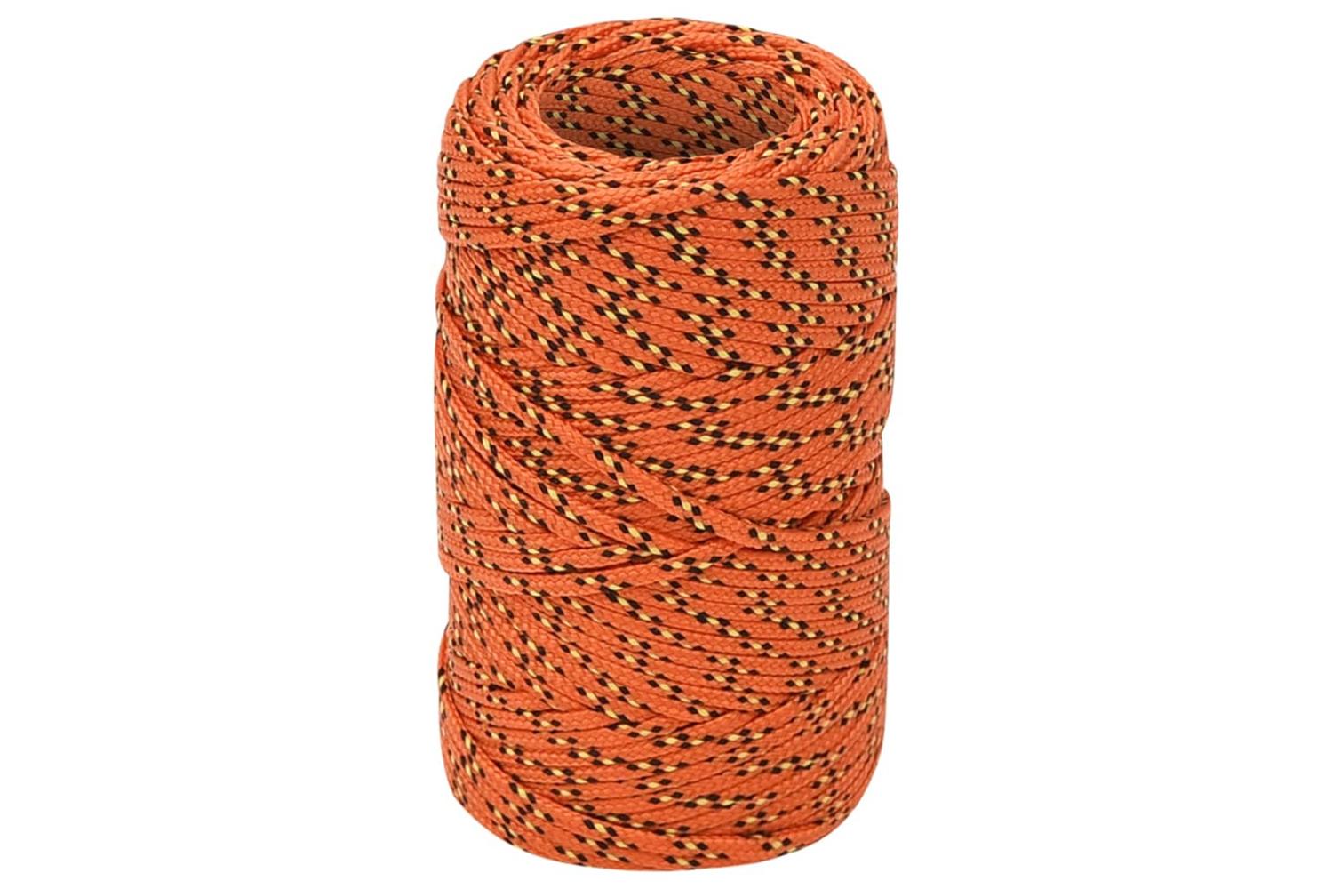 vidaXL 152637 Boat Rope Orange 2mm 100 M Polypropylene-2