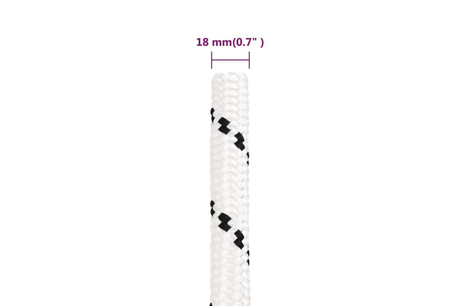vidaXL 152788 Work Rope White 18mm 100 M Polyester-6