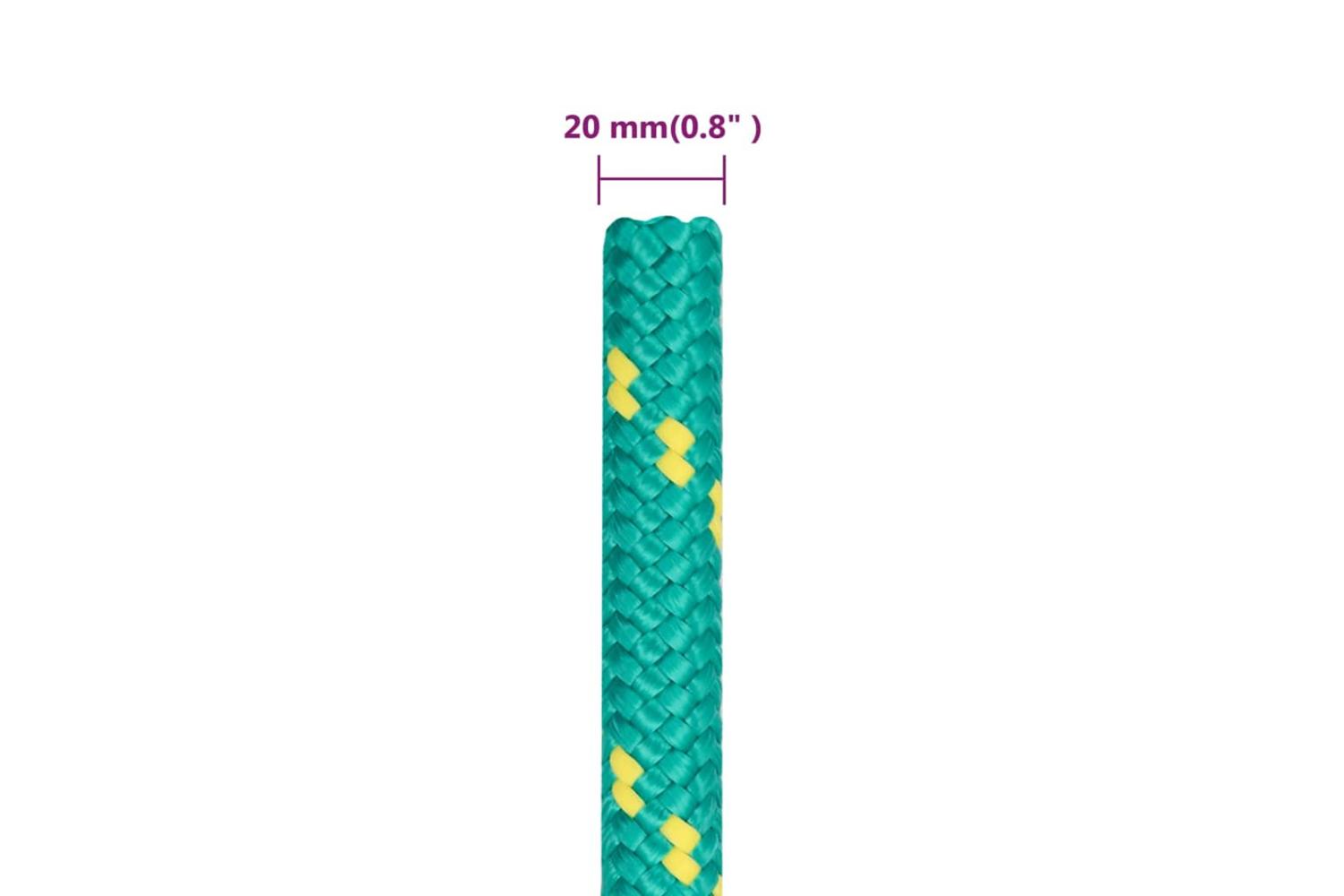 vidaXL 152739 Boat Rope Green 20mm 50 M Polypropylene-6