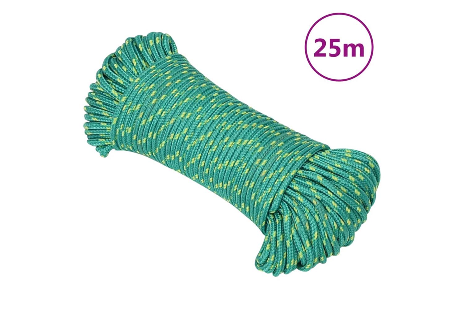 vidaXL 152703 Boat Rope Green 5mm 25 M Polypropylene