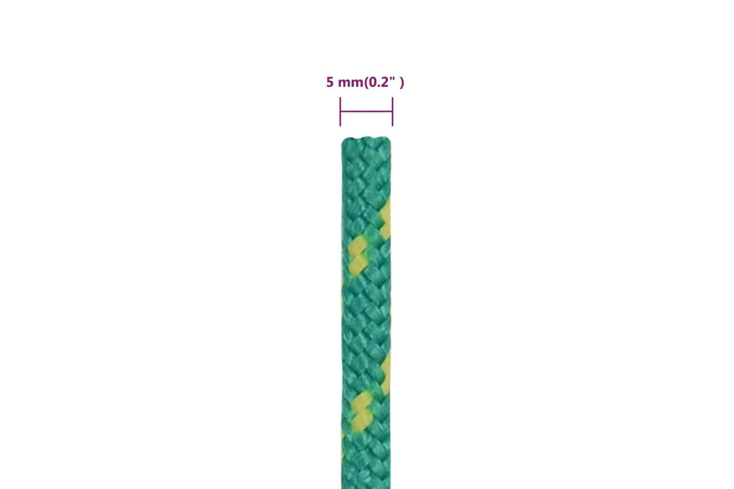 vidaXL 152703 Boat Rope Green 5mm 25 M Polypropylene-6