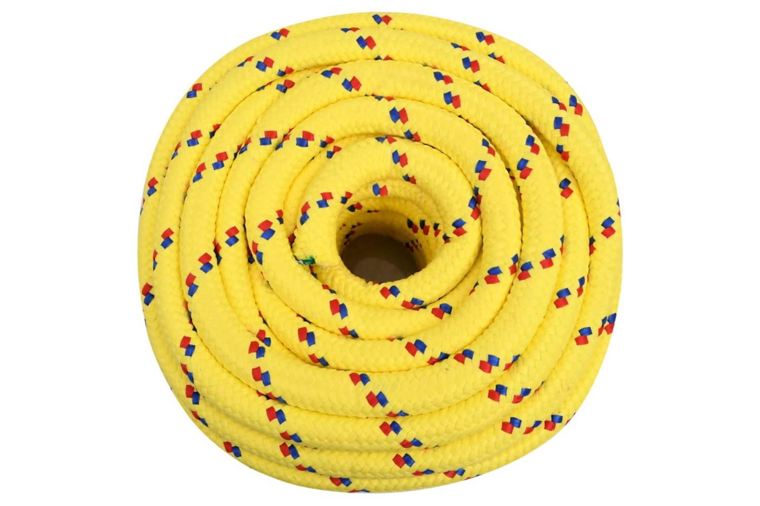 vidaXL 152633 Boat Rope Yellow 20mm 50 M Polypropylene-3
