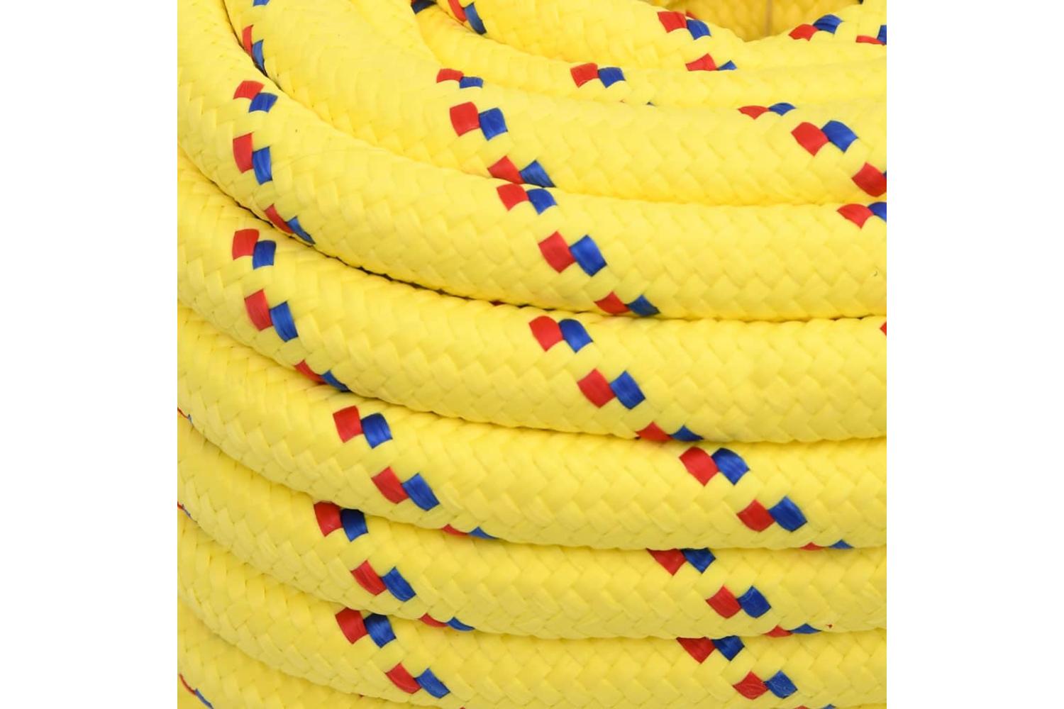 vidaXL 152633 Boat Rope Yellow 20mm 50 M Polypropylene-4
