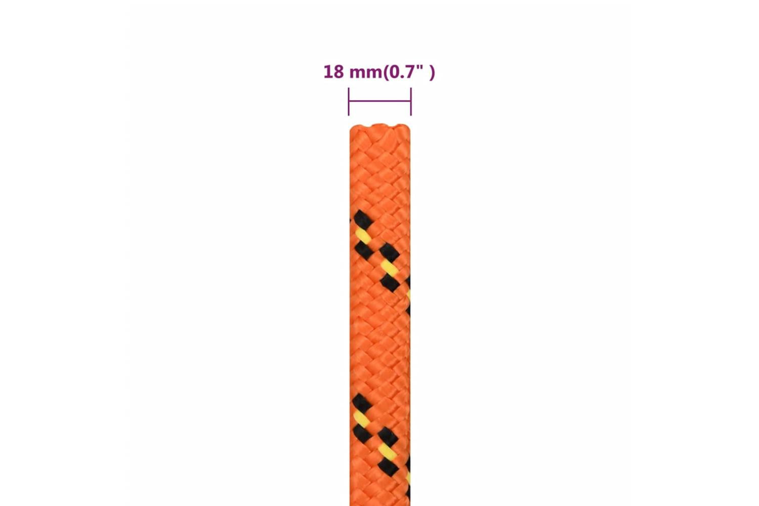 vidaXL 152684 Boat Rope Orange 18mm 100 M Polypropylene-6