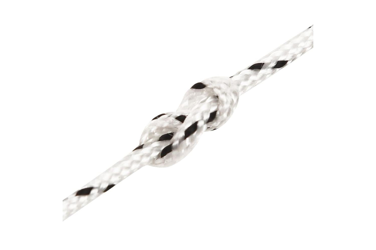 vidaXL 152743 Braided Boat Rope White 2mmx100 M Polyester-4