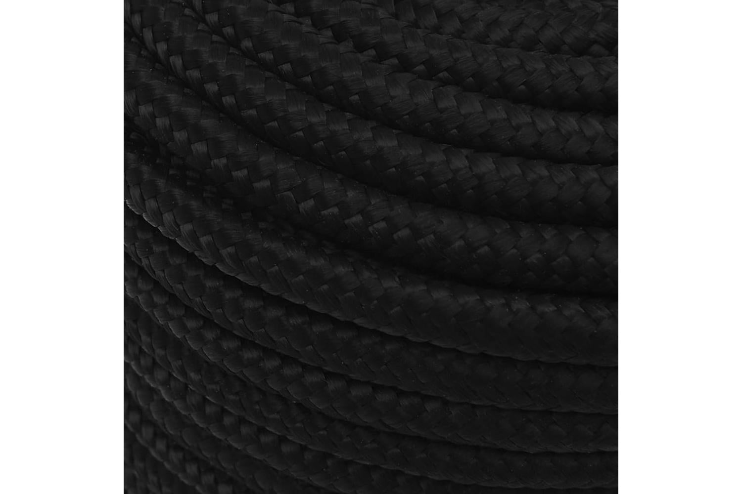 vidaXL 152831 Work Rope Black 14mm 50 M Polyester-4