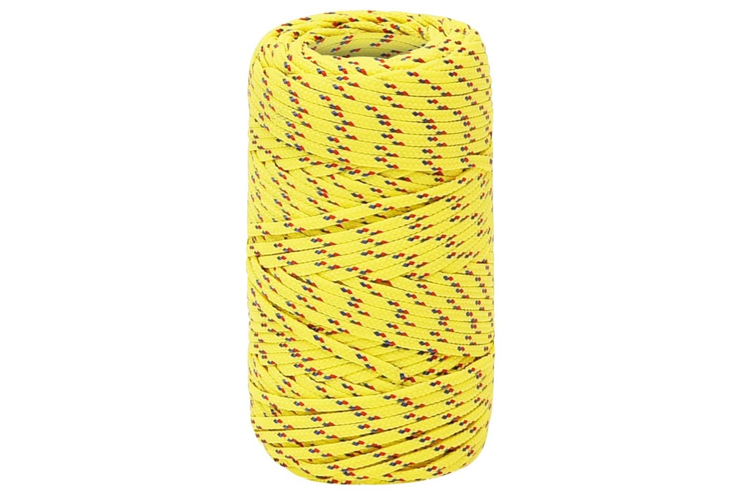 vidaXL 152586 Boat Rope Yellow 2mm 500 M Polypropylene-2