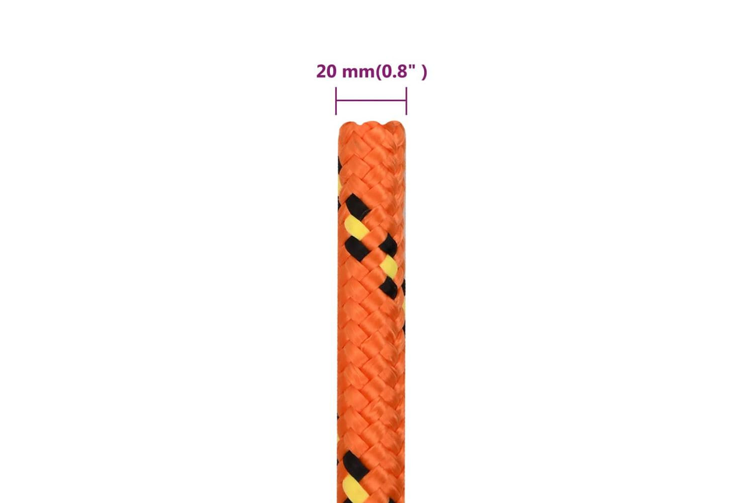 vidaXL 152685 Boat Rope Orange 20mm 25 M Polypropylene-6