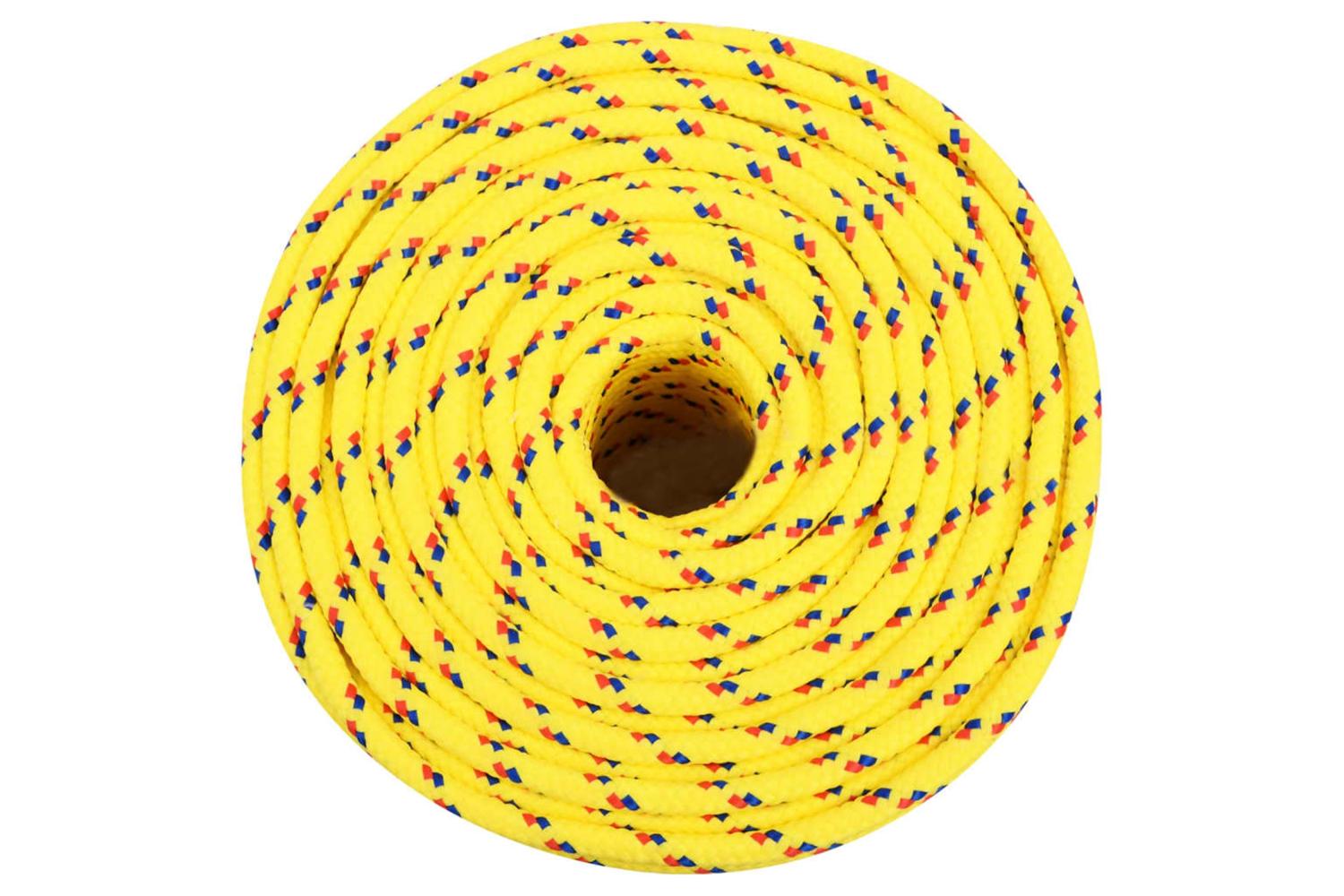 vidaXL 152613 Boat Rope Yellow 10mm 50 M Polypropylene-3