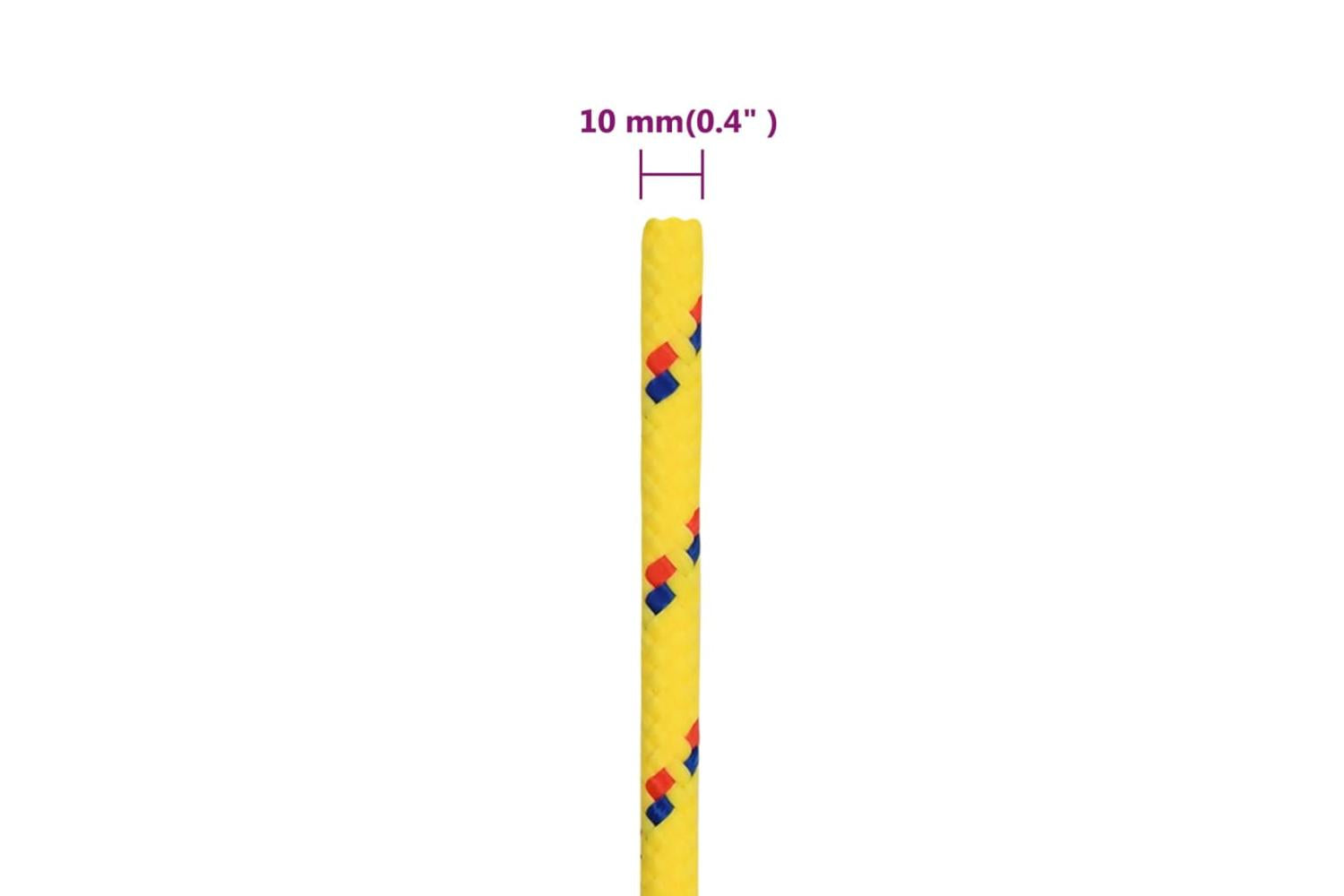 vidaXL 152613 Boat Rope Yellow 10mm 50 M Polypropylene-6