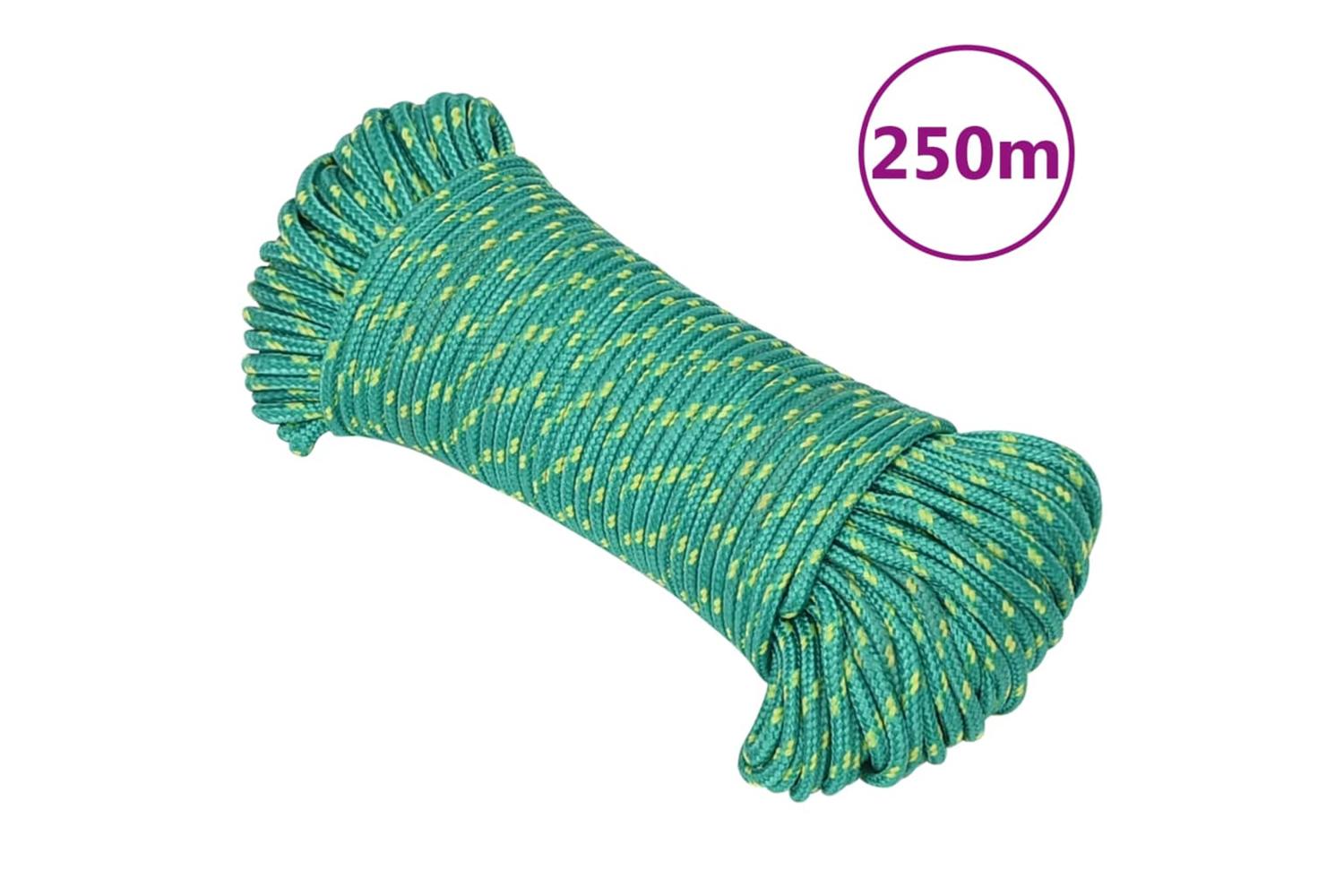 vidaXL 152696 Boat Rope Green 3mm 250 M Polypropylene