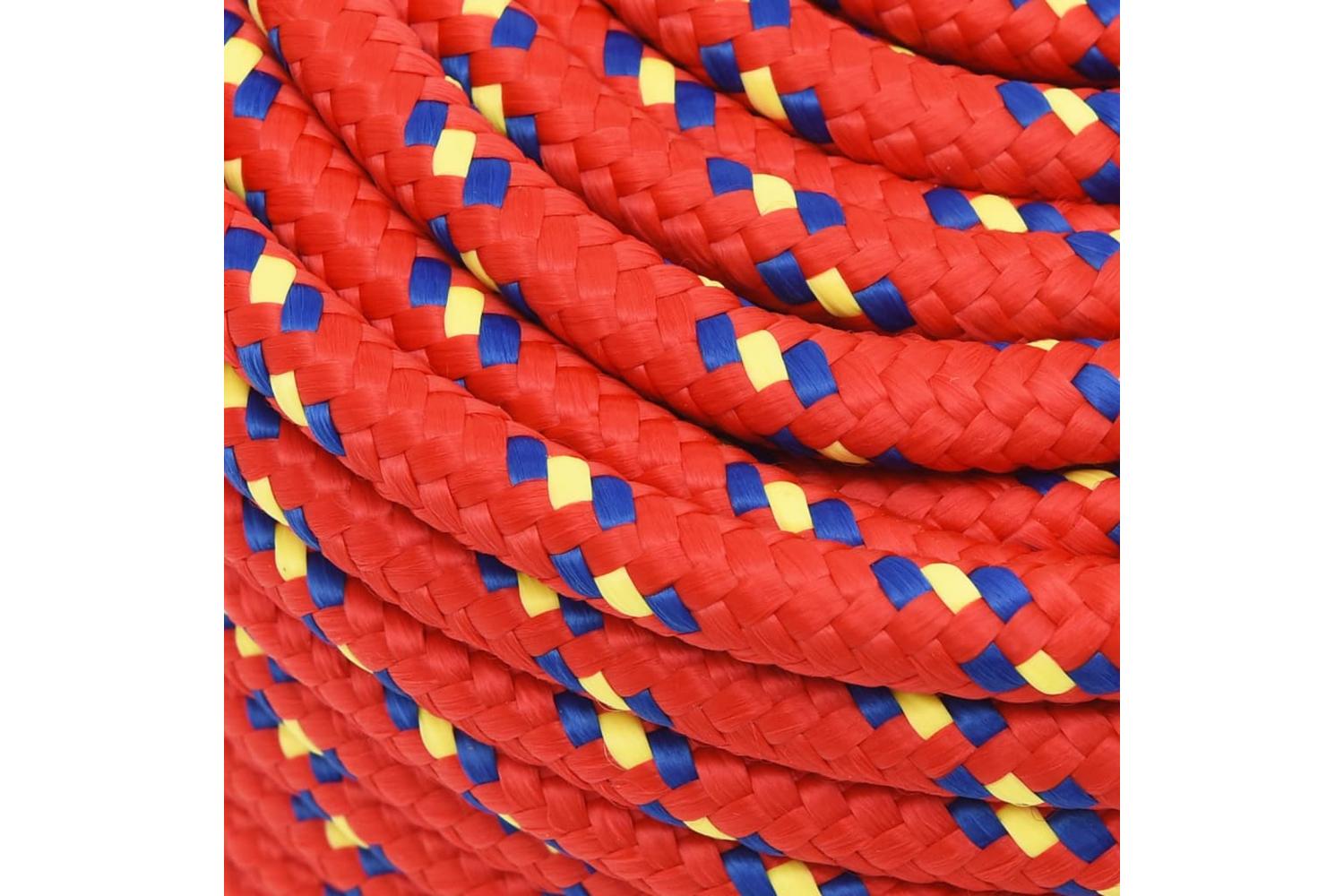 vidaXL 152409 Boat Rope Red 14mm 25 M Polypropylene-4