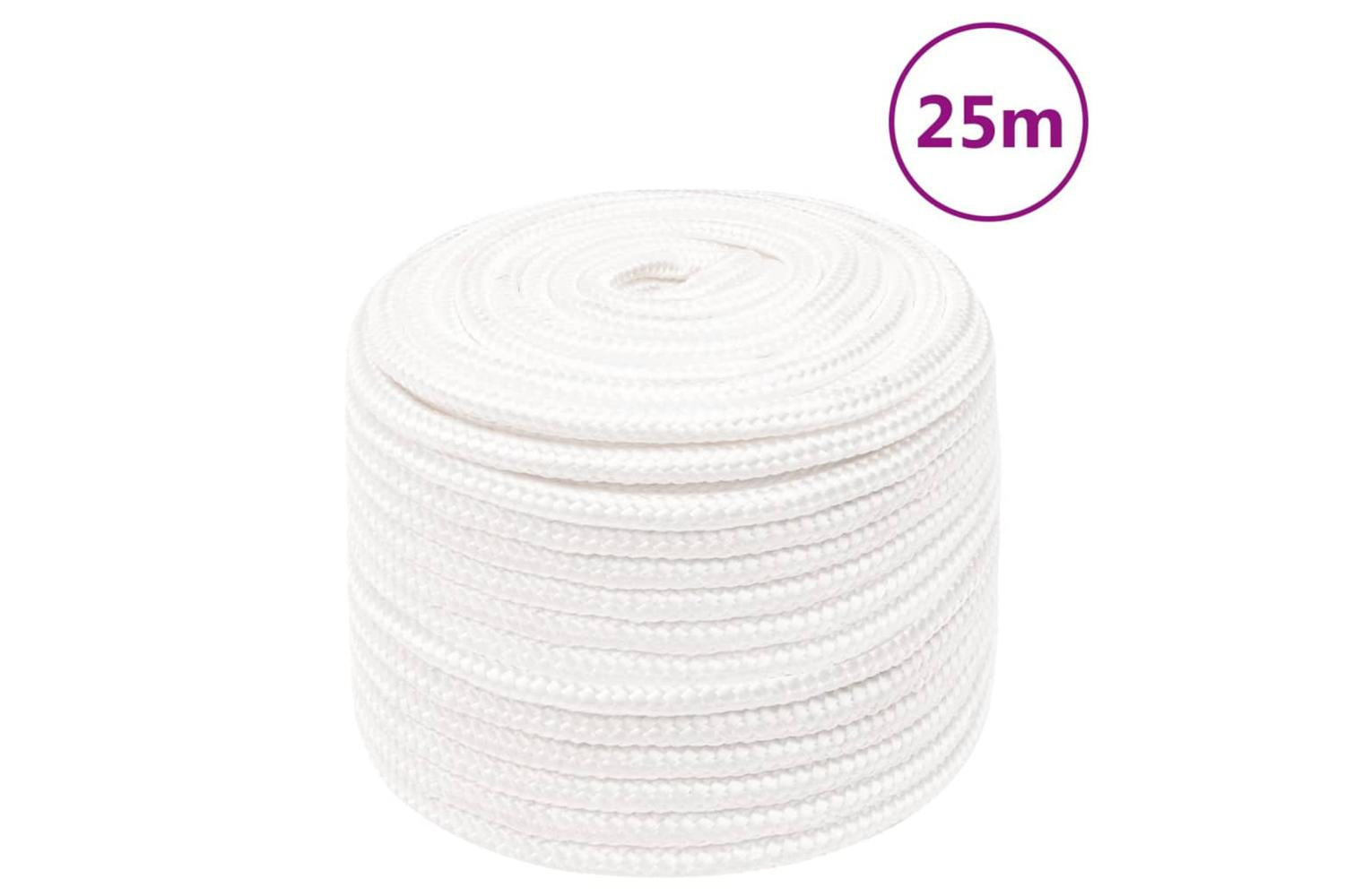 vidaXL 152568 Boat Rope Full White 14mm 25 M Polypropylene