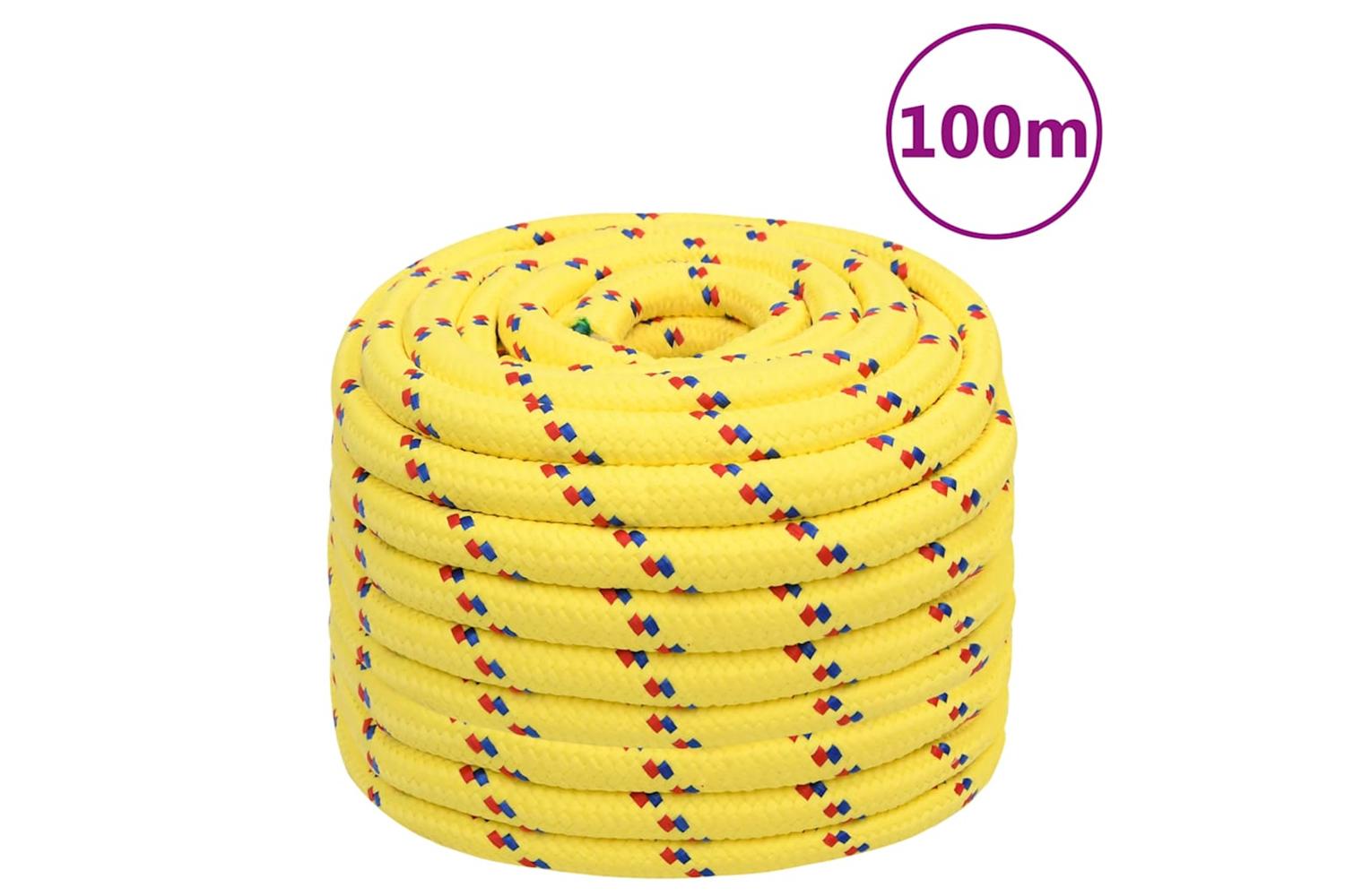 vidaXL 152634 Boat Rope Yellow 20mm 100 M Polypropylene